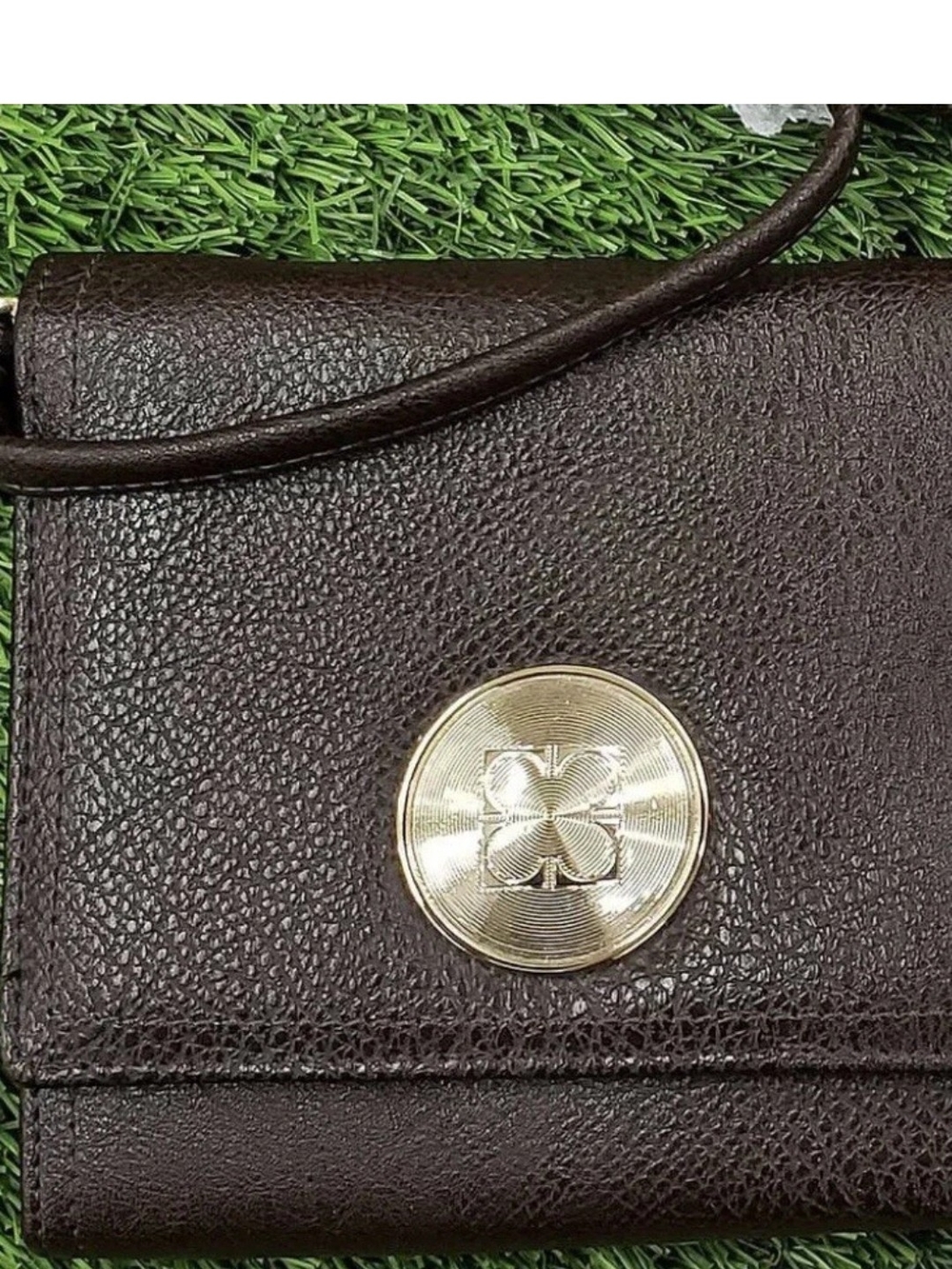 Liz Claiborne Black Leather Crossbody Wallet Bag